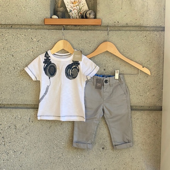 2pc Bundle Next Uk S/S tshirt and Grey pants NWT - Picture 3 of 15